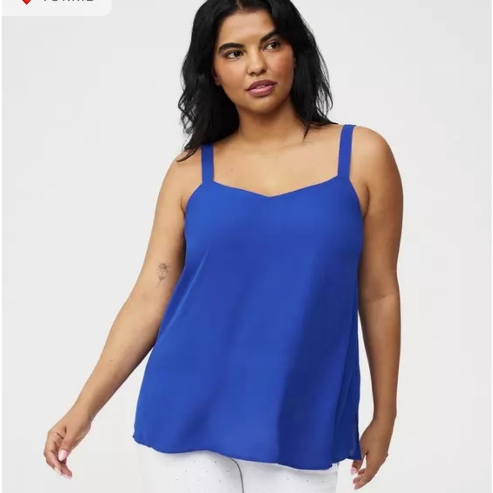 Sophie Georgette Swing Cami in Surf the Web